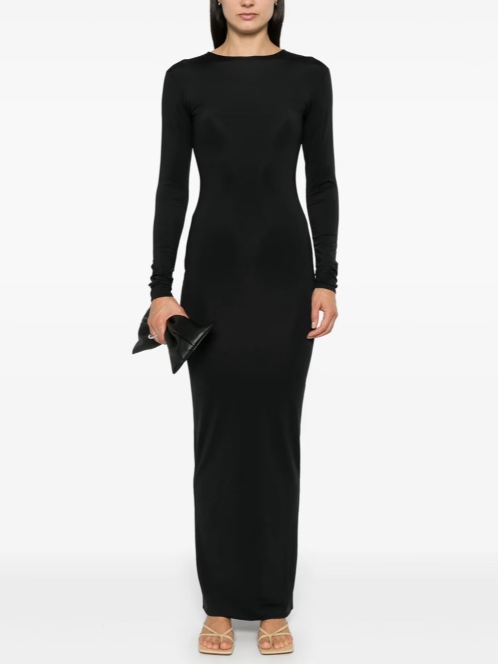 Entire Studios Black Long Sleeve Maxi Dress